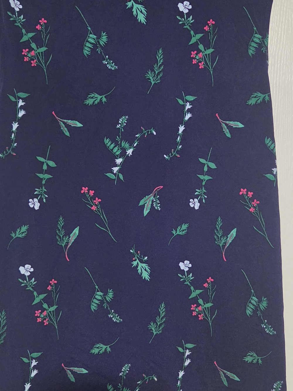 Banana Republic Navy Floral Pencil Skirt with Green and Pink Accents